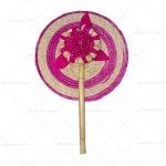 Abanico Flor Caramelo