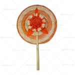 Abanico Flor Caramelo