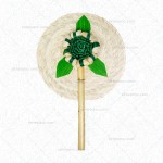Abanico Flor Caramelo