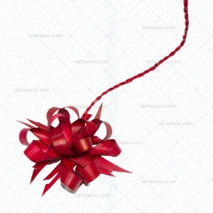 Estrella colgante crisma roja